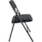 Flash Furniture Advantage Black Padded Metal Folding Chair, Black 1" Fabric Seat DPI903F-BLKBLK - alternate 3